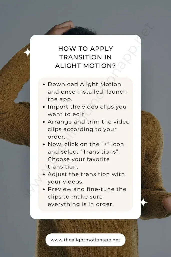 How To Apply Transition in Alight Motion